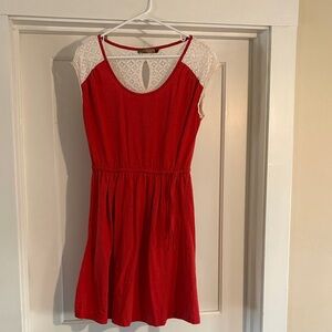 Prana Red and White Kids Casual Dress